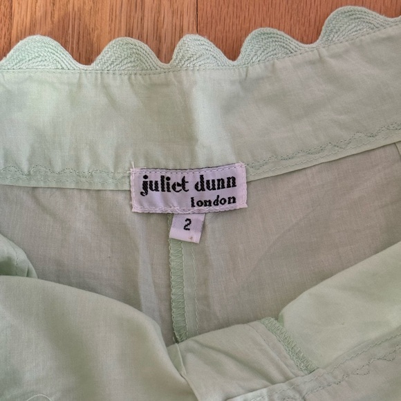 Juliet Dunn Poplin High Waisted Shorts with Ric Rac Embroidery - Picture 5 of 5